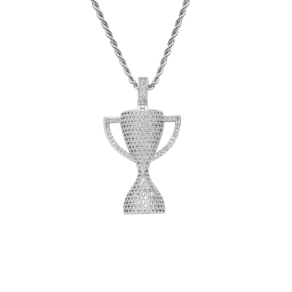 Европейский и американский хип-хоп кулон-трофей победителя из меди и циркония