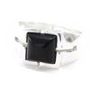 'Jet Black Goddess' Silver Ring