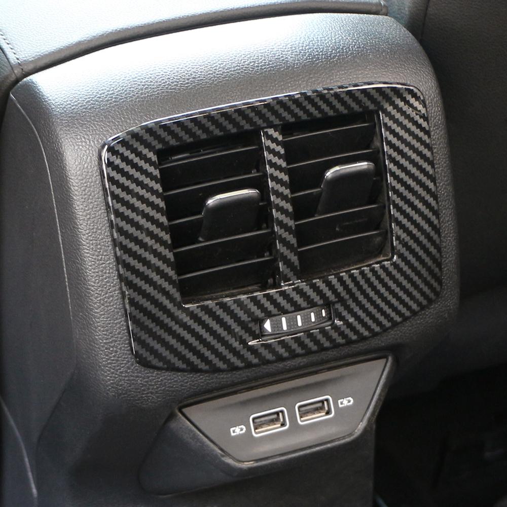 For Volkswagen VW T-roc Troc 2018-2022 Rear AC Vent Outlet Frame Air Conditioning Panel Sticker Cover Trim Interior Accessories