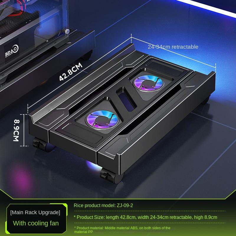 BEISHI Регулируемый держатель для компьютерного процессора с RGB-вентилятором охлаждения, отводом тепла, подставка для мобильной башни ПК для геймеров