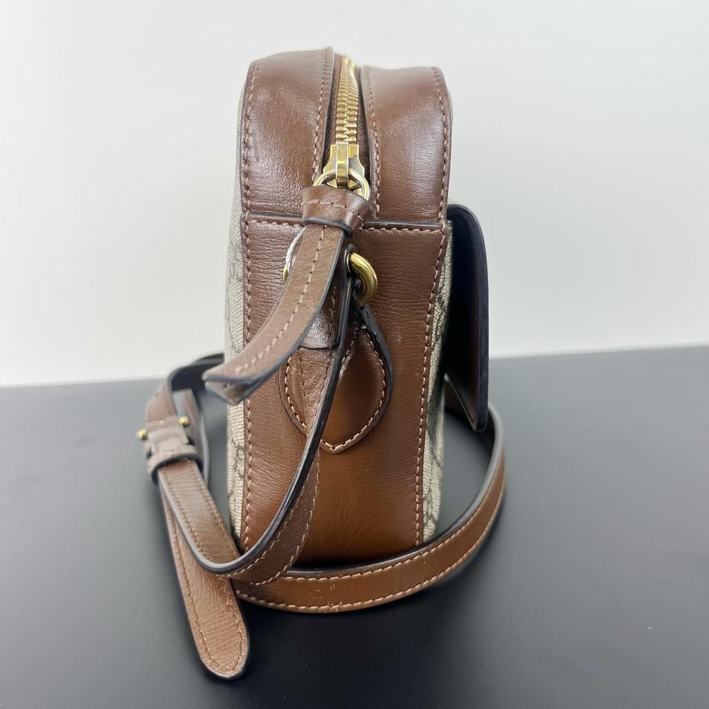 [Pre-Owned] Gucci Horsebit 1955 Small Shoulder Bag 'Beige/Ebony' - Excellent #88VANG