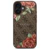 Guess Guhmp16Sp4Ropemcw Iphone 16 6.1   Brown Hardcase 4G Flowers Print Magsafe