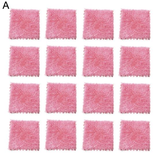 Yousheng 16 шт./компл. ковер-пазл, пэчворк, свободно совпадающий, пазл, пушистый, пазл, тип плюша, напольный коврик для гостиной