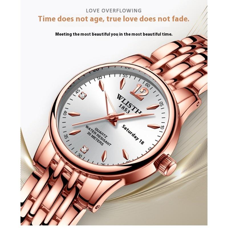 Top Brand Women's Simple Small Fresh Casual Quartz Luminous Waterproof Fashionable Women's Watch
