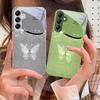 Градиентная алмазная бабочка для Samsung Galaxy A14 4G 20 30 52 20S 21S 22 32 33 34 42 50 51 53 54 70 71 72 73 5G Стеклянный чехол для телефона