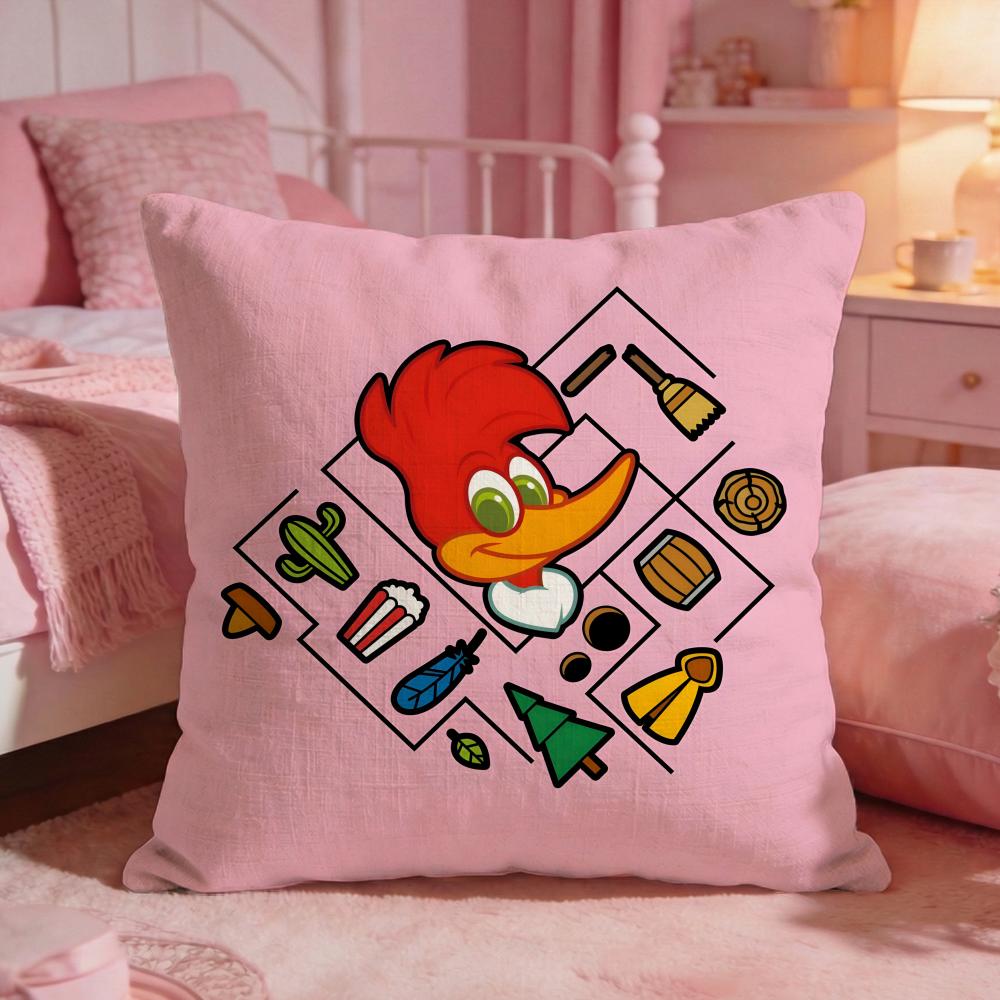 Woody WWoodpeckers Anime Cushion Cover Premium Comfort Reversible Pillow Cove Two In One Design For Any Room Car Interior