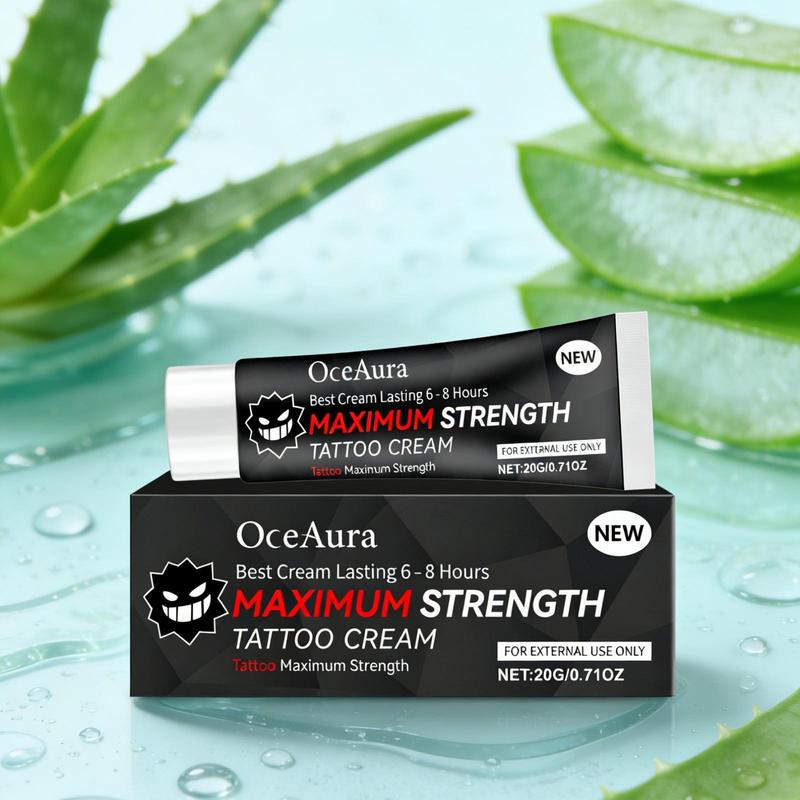 OceAura Tattoo Cream Aftercare Protect Fading Color Deep Hydration Calming Skin Soothing Aloe Vera Tattoo Care Cream Moisturizer