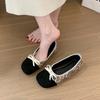 Fashion Woman Elegant Kawaii Color Blocking Bowknot Retro Shoes Versatile Female Round Toe Flats Ballerina Barefoot Mary Janes