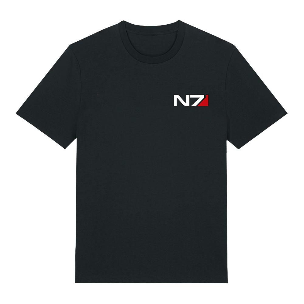 Футболка Mass Effect N7 Символ Нормандии Одежда для геймеров Мягкий хлопок Унисекс Повседневная одежда Уличный стиль Удобная одежда с коротким рукавом Y2K