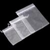 Jewelry Packing Christmas Favor Gift Bags White Pouches Organza Gauze Sachet Drawstring Pocket