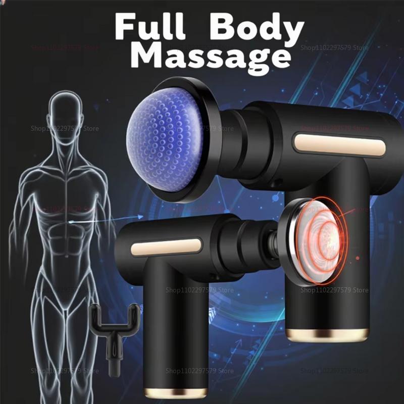 Новый мини-массажный пистолет с горячим и холодным компрессом, электрический перкуссионный массажер для тела, шеи, спины, для глубокой проработки тканей, расслабления мышц