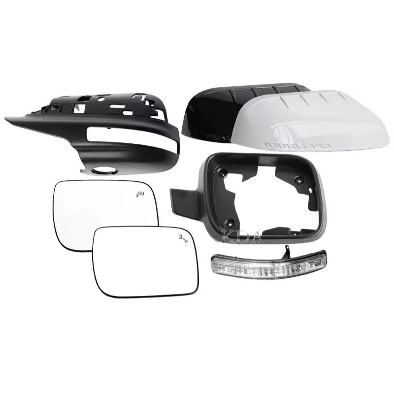 Left Right Rear Mirror Cover Frame Turn Signal Light Bottom Lower for Ford Explorer 2011 2012 2013 2014 2015 2016 2017 2018