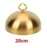 golden Cover Food Stainless Dome Lid Tent Protector Steak Serving tray For Melting Kitchen Metal Cheese Plate Cover Dish Basting