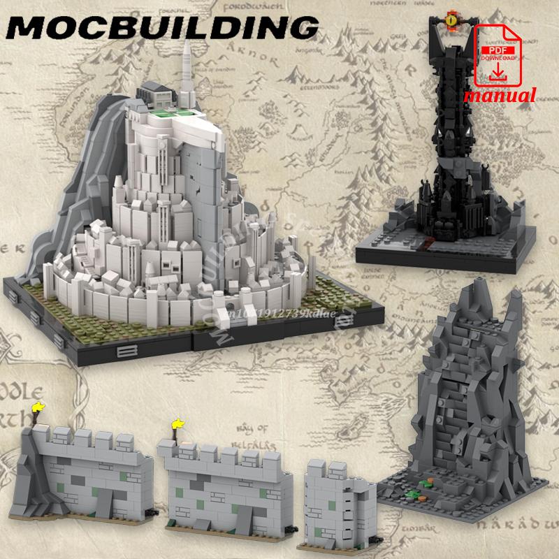 Сцена из фильма MOC Строительные Блоки Кирпичики Средиземье Кольца Строительства Расширение Стены Игрушки