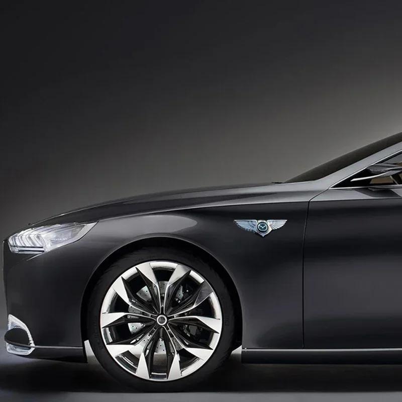 2025 Горячие 3D Металлические Крылья на Капот Автомобиля Эмблема Боковой Значок Наклейка Decal для Mazda Axela 3 5 6 RX8 RX7 MX3 6 Atenza MX5 CX9 CX5 CX
