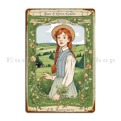 Металлическая табличка Энн из Зеленых Крыш Настенное панно Классический Бар Пещера Принт Настенный декор Жестяная табличка Постер