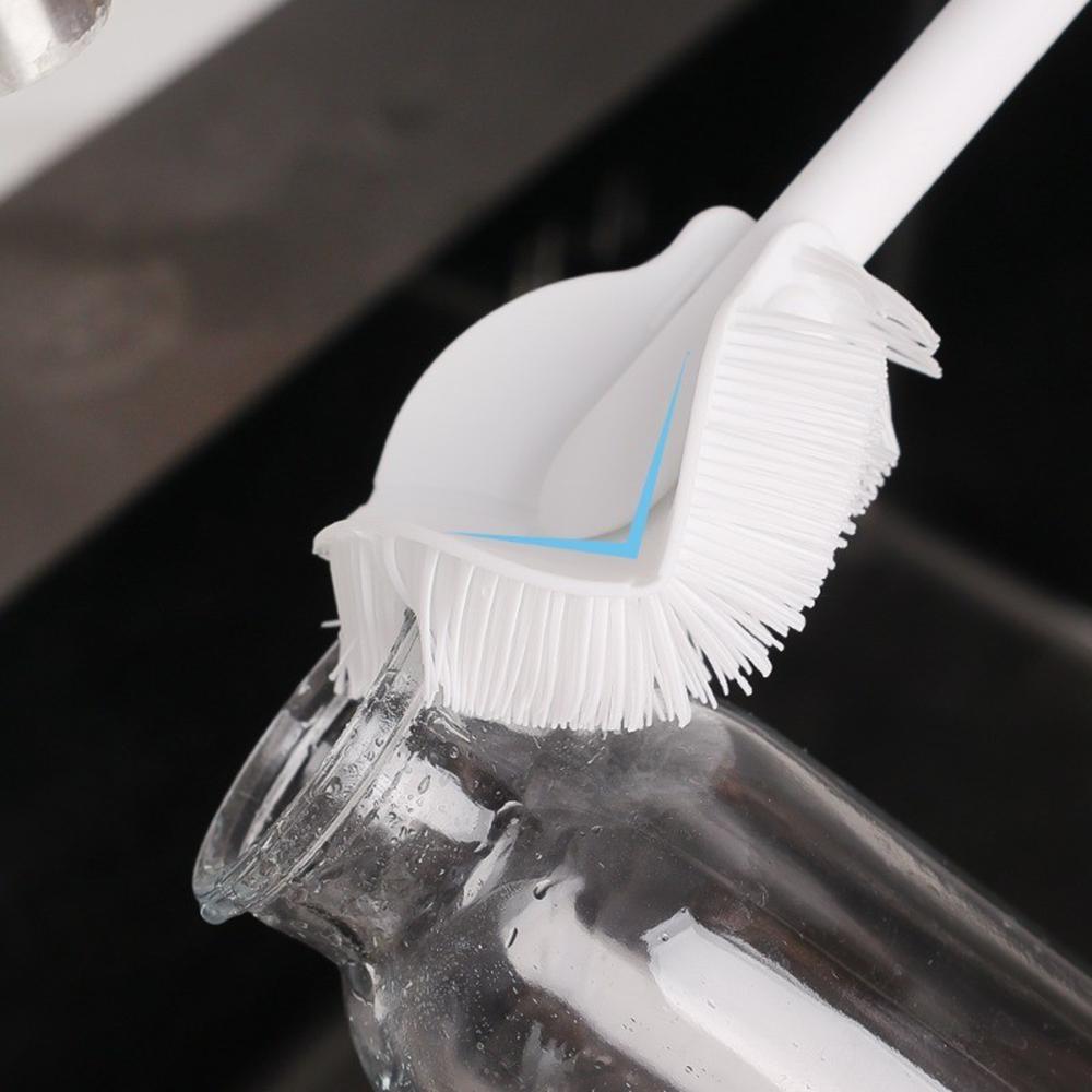 1/3PCS New Silicone Milk Bottle Brush Cup Scrubber Glass Cleaner Kitchen Cleaning Tool Long Handle Drink Bottle Glass Cup Cleaning Brush