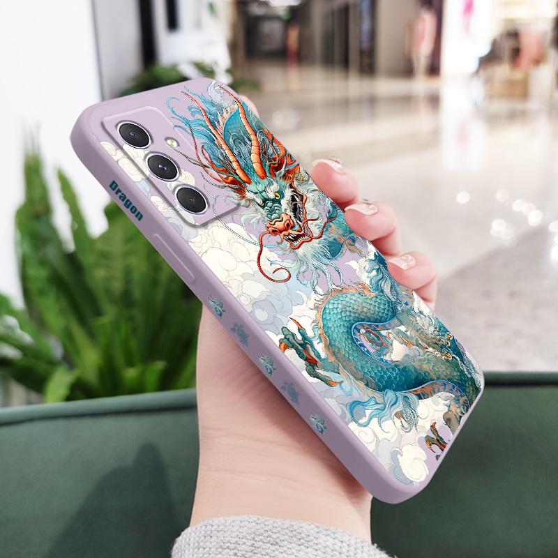 Чехол Синий Дракон для Samsung A55 A35 A25 A56 A36 A26 A17 A16 A15 A06 A06 A05 A05S A54 A34 A24 A14 A04 A04S A04E 4G 5G