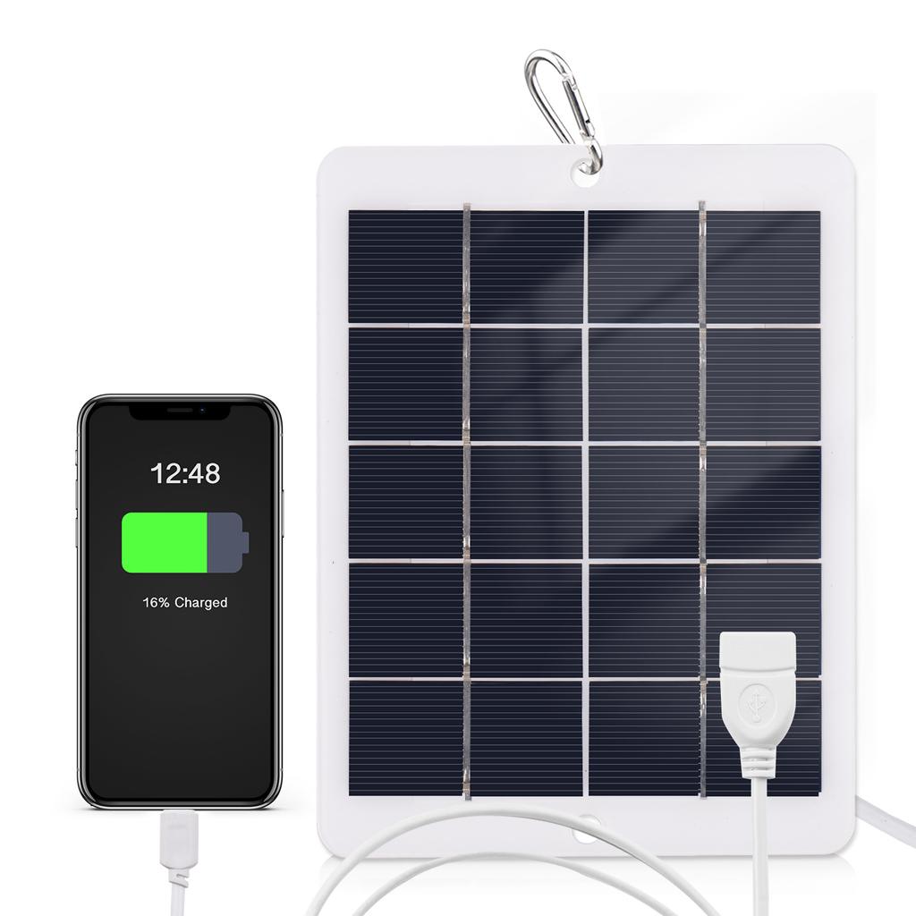 3W 5V Портативное солнечное зарядное устройство Водонепроницаемое зарядное устройство для солнечной панели для кемпинга с интерфейсом USB для