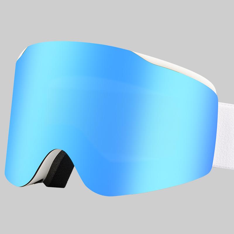 Anti-fog ski goggles with double-layer magnetic lenses, outdoor sports UV protection goggles for men and women