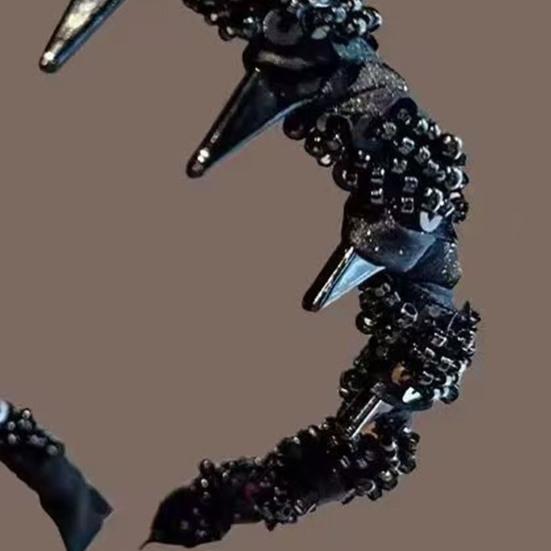 Summer Hair Hoop Beads Twist Decor Headband Anti-slip Teeth Face Slimming Lifting Headband Bridal Hair Accessories