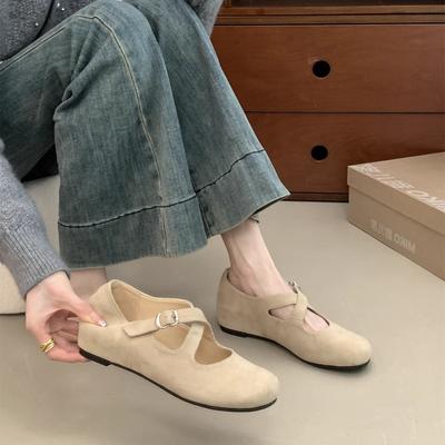 Внутренняя платформа с завышенной талией, ретро розовые туфли с круглым носком, женская обувь 2025 года, новые повседневные туфли Мэри Джейн с перекрестным ремнем, модные туфли