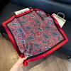 New cashew flower square scarf women's retro high-end silk scarf fashion versatile temperament scarf thin 71 cm