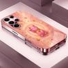 Розовый Чехол-Телефон Кот Удачи для Samsung Galaxy S26 S25 S24 S23 S22 FE Ultra Plus Встроенное стекло Ощущение голой панели Женский стиль