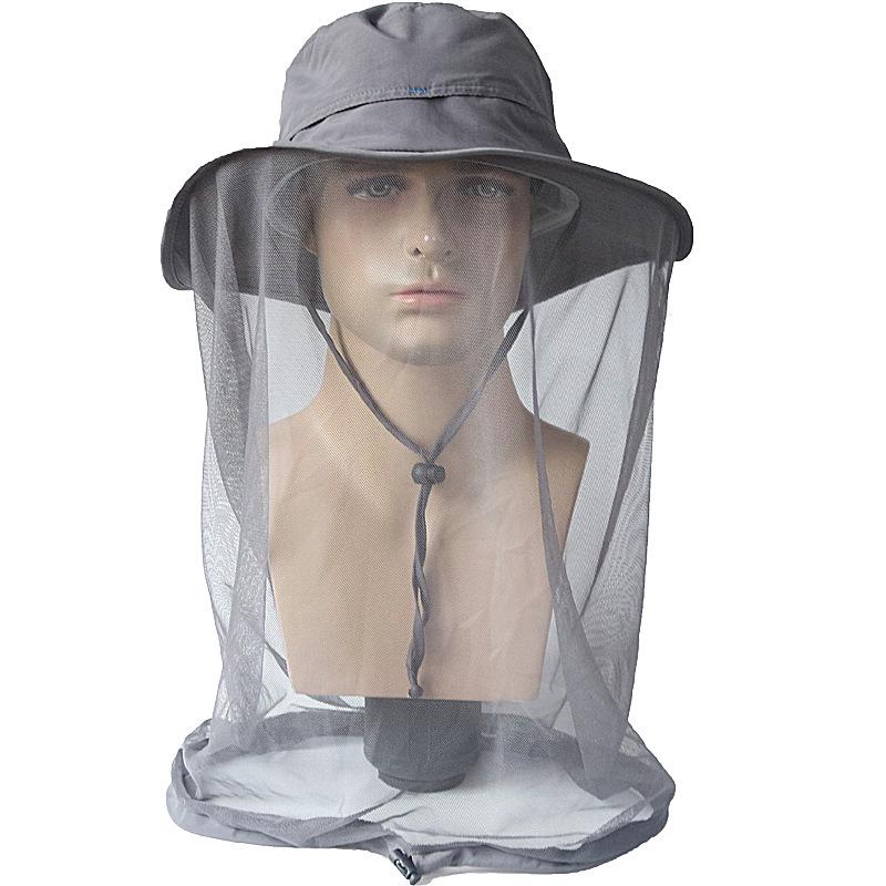 New Design Summer Outdoor Breathable Multi-color Sun Shade Quick Dry Anti-mosquito Large Eaves Camp Caps with Mesh Mask