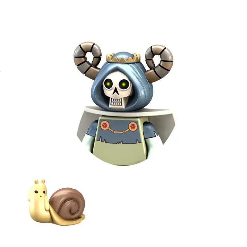 PG8141 Аниме Мультяшная Кукла Конструктор Каваи Банановый Человек Акула Развивающие Игрушки Детский Домашний Подарок Конструктор Приключение