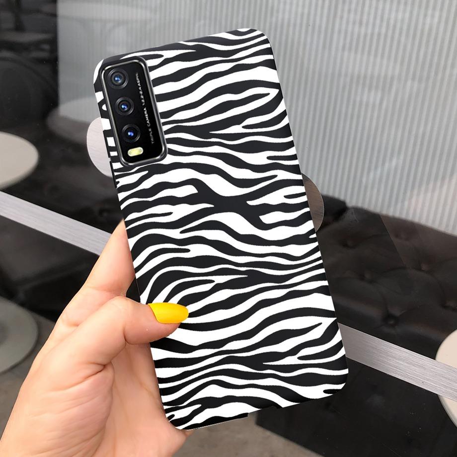 For Vivo V2027 Y20i Y20 Y20s Y11s Y12s Phone Case Candy Back Cover Soft Silicone Bumper Shell Daisy Dragon Bear Painting Capas