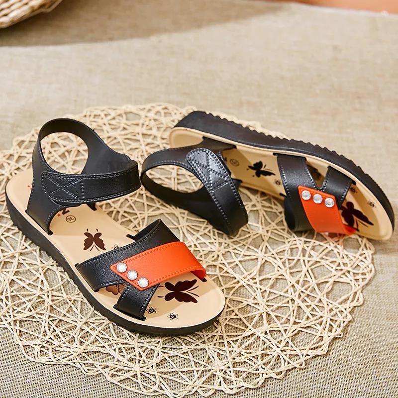 Женская летняя обувь, уличные пляжные сандалии на мягкой подошве на плоской подошве, нескользящие универсальные повседневные легкие сандалии