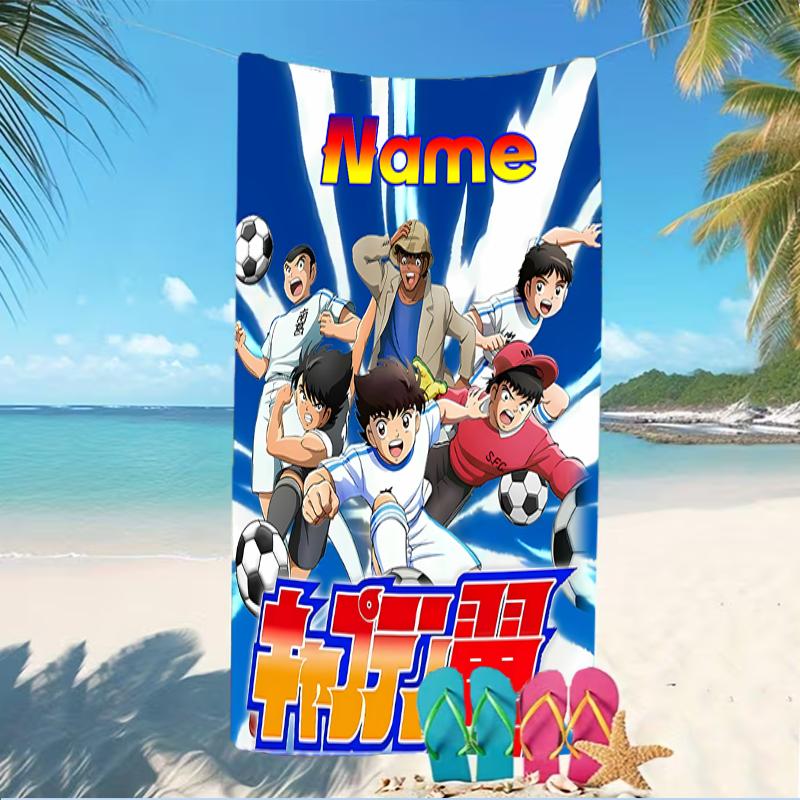 Customizable personalized beach towels Captain Tsubasa Dream Team themed designs.Suitable for the beach, yoga, sports;ideal as beach accessories