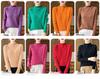Women's Cashmere Striped Slimming Knit Sweater - Half-High Neck Autumn/Winter Base Layer