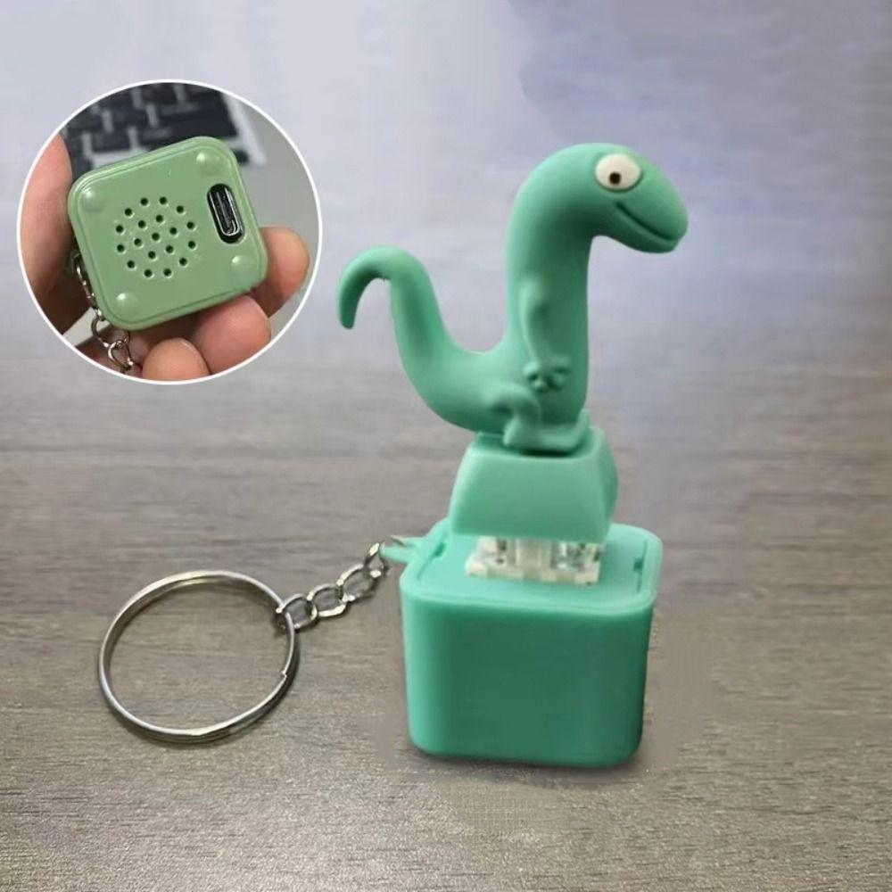 Colorful Lights Lizard Voice Key Ring With LED Lizard Sounds Pendant Backpack