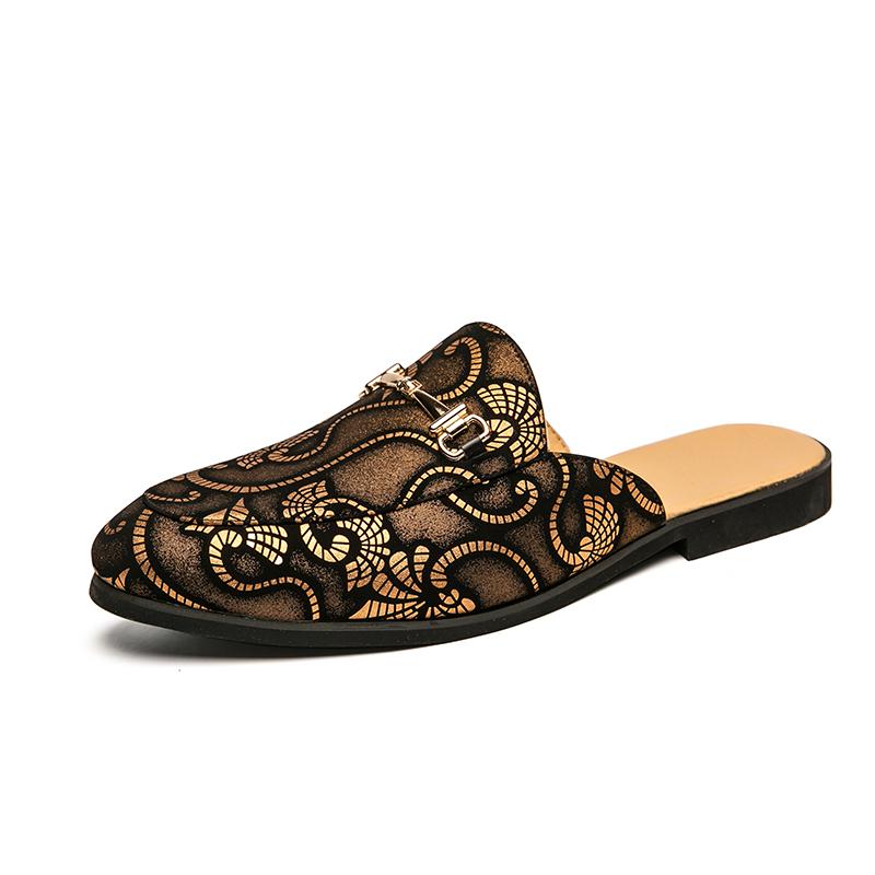 Роскошные летние кожаные мюли, мужские мокасины, тапочки для мужчин, разноцветные полутапочки для мужчин, повседневная обувь, туфли на плоской подошве, мюли