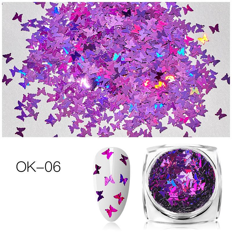 1 коробка смешанного размера, блестящие бабочки, блестки, украшения для ногтей, инструменты для маникюра «сделай сам»