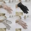 Lace Thin Ice Silk Gloves Breathable Cycling Driving  Riding Glove Five Finger Glove  Summer