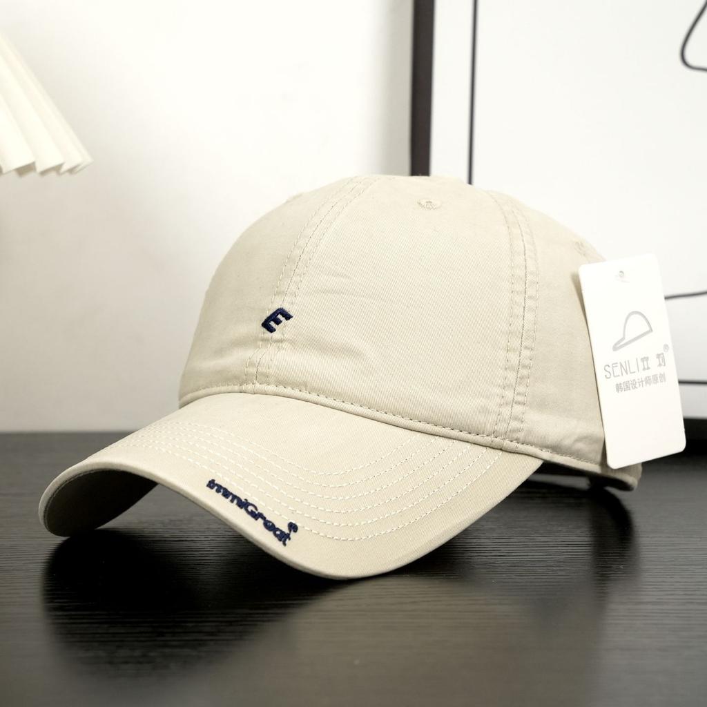 New Korean version versatile embroidered couple baseball cap children American retro big head circumference casual sunshade cap tide