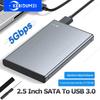 Корпус для 2,5-дюймового HDD/SSD, адаптер SATA на USB 3.0 5 Гбит/с, внешний корпус из алюминиевого сплава для ПК
