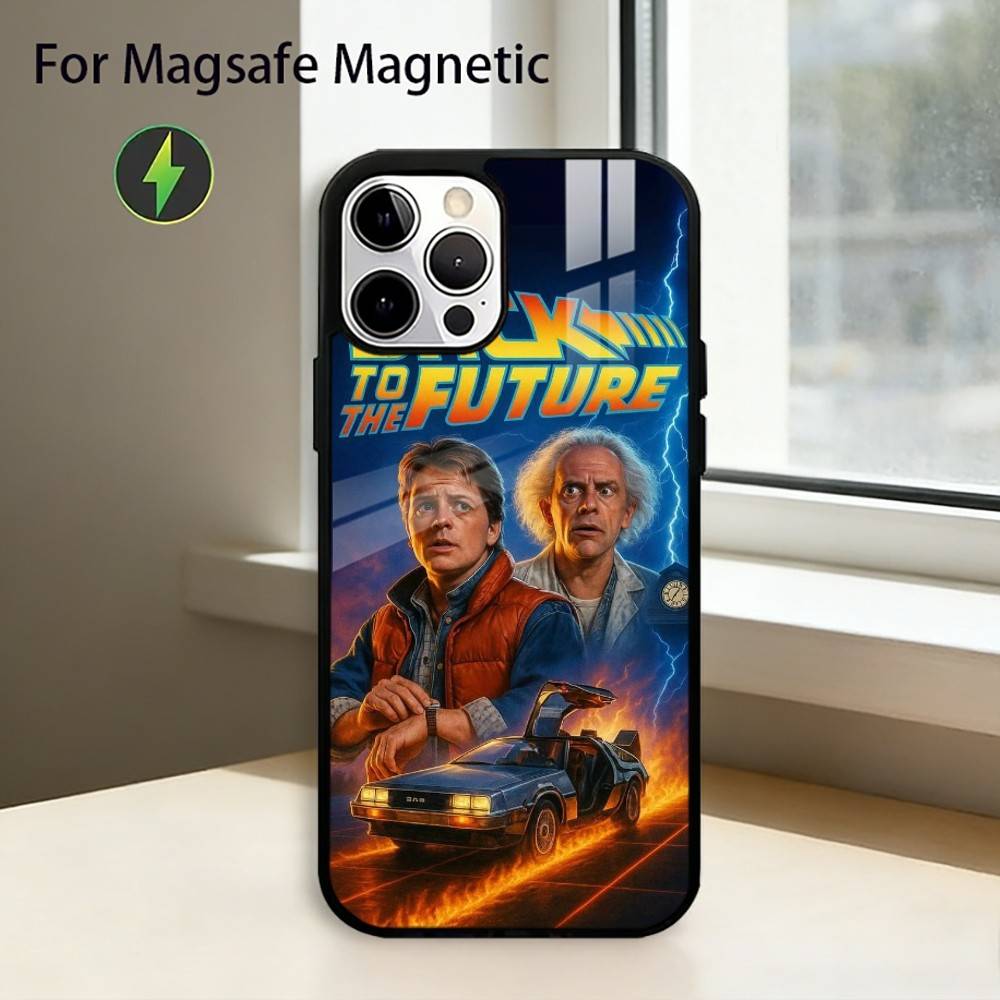 Movie Back To The F-Future Phone Case For iPhone17,16,15,14,13,12,11 Plus,Pro Magnetic with Magsafe Wireless Charging