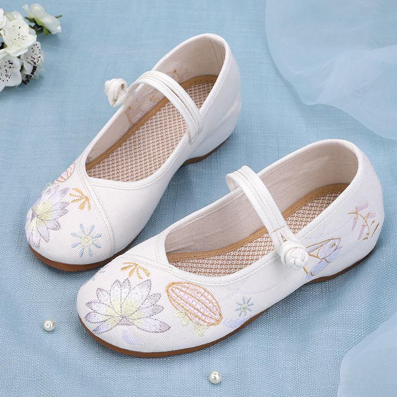 Женская обувь, древние ветровые туфли, обувь ханьфу, старая пекинская тканевая обувь, женская обувь с этнической ветровой вышивкой