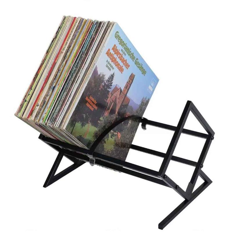 Металлический Виниловый Черный Держатель Пластинок Настольная Подставка-Дисплей Полка Для Хранения Домашний Офис Дисплей Для Принадлежностей Для Виниловых Пластинок