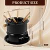 Cheese Chocolates Fondue Versatile Fondue Melting Pot Kit Stainless Steel Fondue Pot Set Even Heating Fondue Cooking Hot Pot