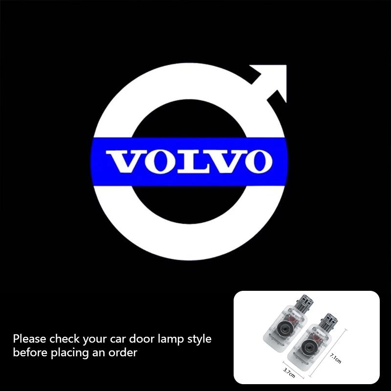 2 шт. Подходит для Volvo V40 V60 V90 XC40 XC60 XC90 S60 S90, светодиодная лампа приветствия для автомобиля, проектор логотипа, лампа-призрак, автозапчасти, декорация.