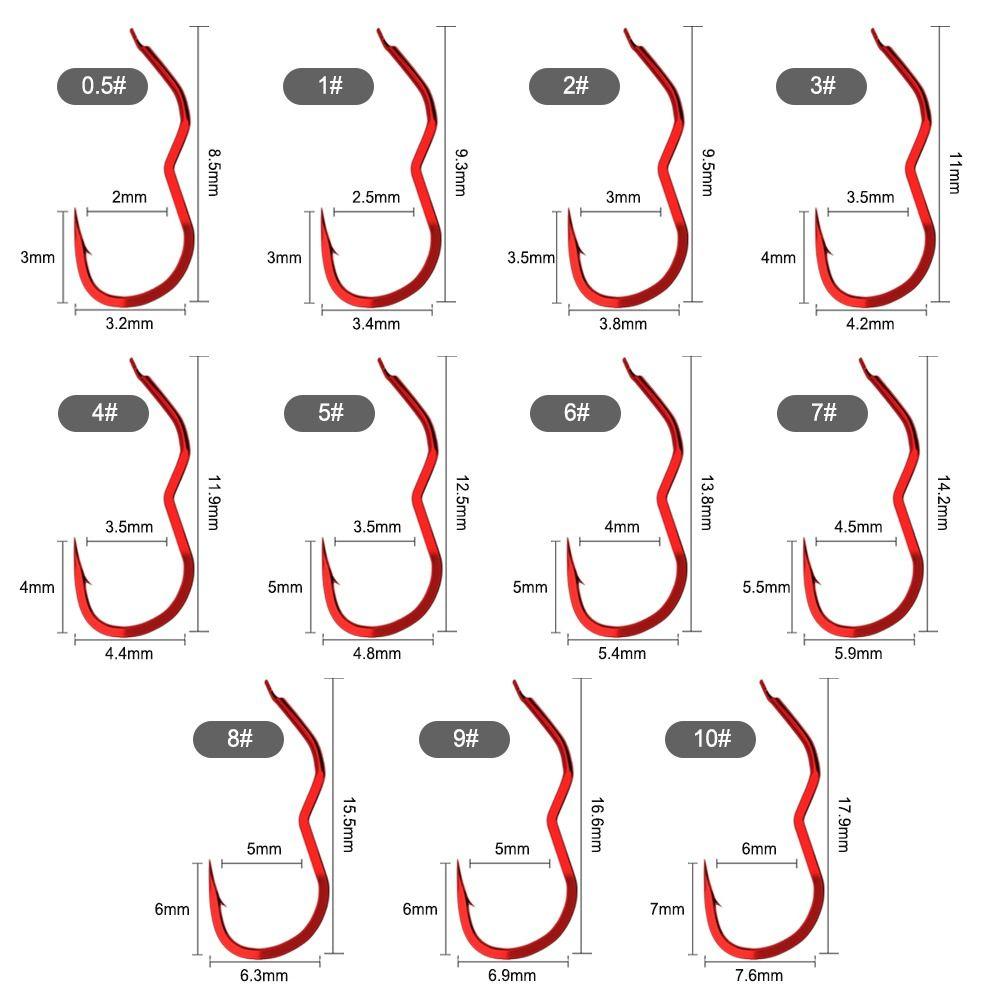 Противоскользящий красный рыболовный крючок, острые колючие рыболовные снасти, автоматический флип-крючок для ловли карпа