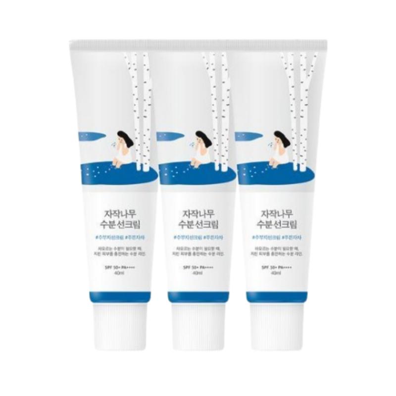ROUND LAB Birch Moisturizing Sunscreen SPF 50+ PA++++ 40ml × 3