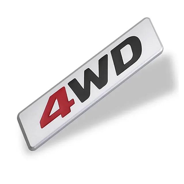 1 шт. 3D Металлический Логотип 4WD Наклейки Значок Значок на Задний Багажник Крыло Автомобиля Клейкий Значок Наклейка на Кузов Аксессуары