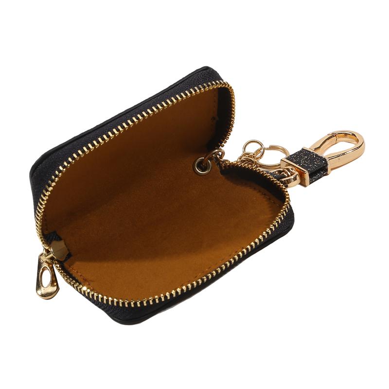 Блестящий PU чехол для ключей на молнии, держатель для ключей, органайзер, сумка для ключей от машины, брелок, кошелек, модный простой чехол для ключей, защитный чехол для автомобильного ключа