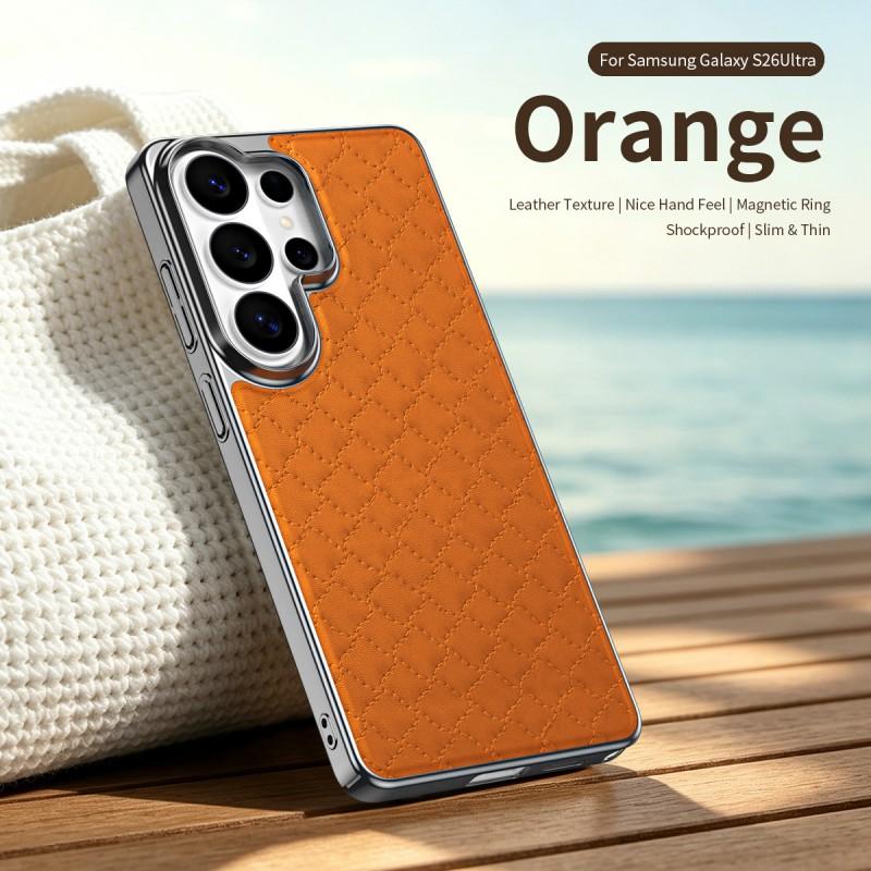 Luxury Grid Phone Case S26 Ultra S25 S24 S23 Anti-Scratch Shockproof Protective Cover